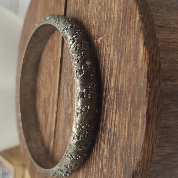 Jewelry - Sterling very heavy B2438 Chinese export dragon silver bracelet